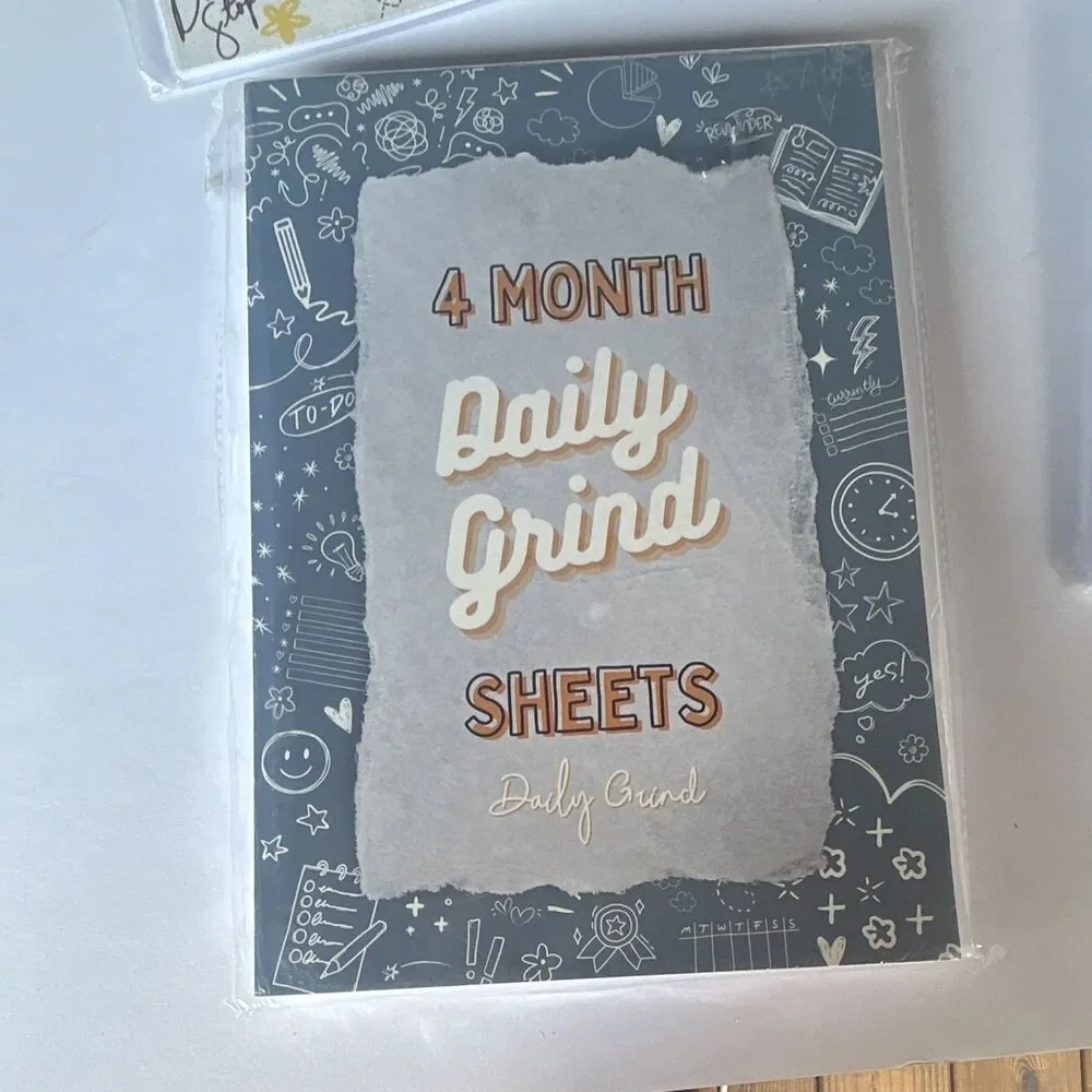 Daily Grind Planner Bundle: Quilted Cover + 4 Inserts (3 Sealed, 1 Open Box)